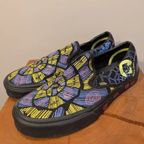 Vans Slide Nightmare Before Christmas OOGIE BOOGIE GlowInTheDark - Size 7/8.5 - Picture 3 of 10